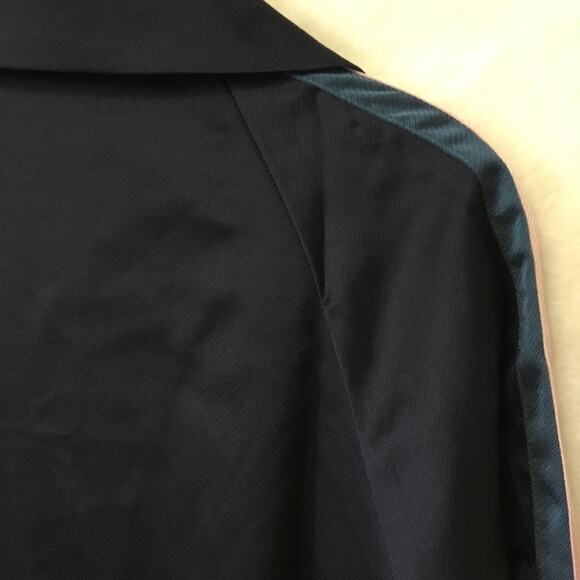 Navy Multicolor Stripe Detail Zip-Up Front Sports Jacket - Picture 16 of 16